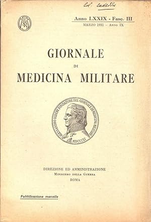 Giornale di medicina militare, Marzo 1931