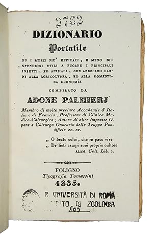 Dizionario portatile su i mezzi più efficaci e meno dispendiosi utili a fugare i principali inset...