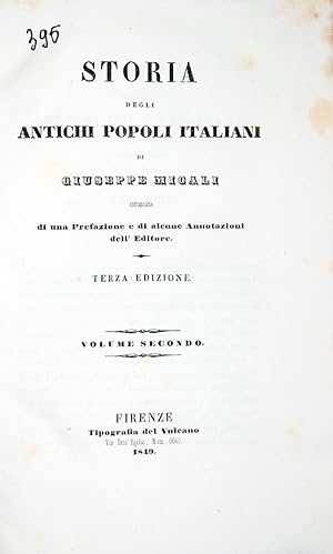 Storia degli antichi popoli italiani di Giuseppe Micali accresciuta di una prefazione e di alcune...