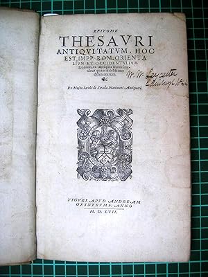 Epitome thesauri antiquitatum, hoc est, Impp. Rom. Orientalium et Occidentalium iconum, ex antiqu...