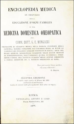 Enciclopedia medica in servigio della educazione d'ogni famiglia o sia Medicina domestica omeopat...