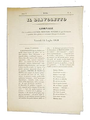 Il diavoletto. Anno I, n. 1 (14.07.1848).