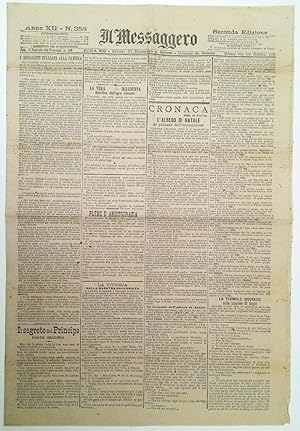 Il Messaggero. Anno XII n. 358 ? Roma, 27 dicembre 1890.