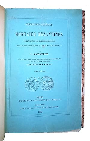 Description générale des monnaies byzantines.