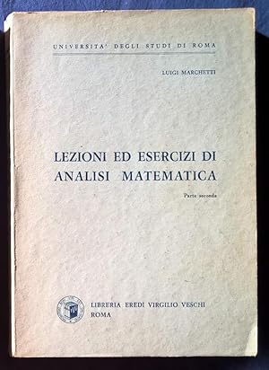 Lezioni ed esercizi di analisi matematica. Parte seconda.