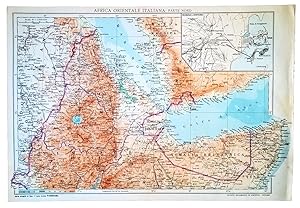 Africa Orientale Italiana: Parte Nord - Scala 1:5.500.000. Linee dell'Impero e dell'A.O.I. - Ala ...