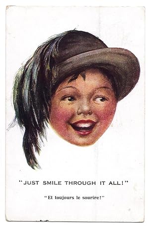 Bambino che ride con cappello. "Just smile through it all!" - "Et toujours le sourire!". "Artisti...