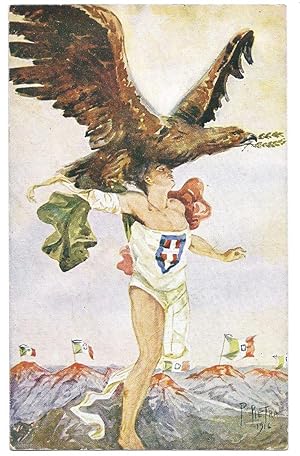 Inaugurazione della casa di rieducazione in Bologna. IX Aprile 1916. Illustratori italiani: Pietr...