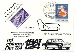 1° Mostra mondiale "l'automobile dei francobolli". II Festival dell'autodromo di Monza (1-11 sett...