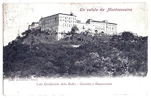 Un saluto da Montecassino - Lato occidentale della Badia - Convitto e Osservatorio.