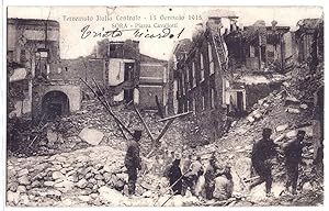 Terremoto Italia Centrale - 13 Gennaio 1915 - Sora - Piazza Cavallotti.