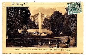 Torino - Giardino di Piazza Carlo Felice - St. Porta Nuova [Lotto con altre 12 cartoline].