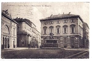 Torino - Teatro Balbo e Monumento G. Mazzini.