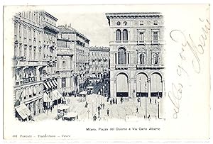 Milano - Piazza del Duomo e Via Carlo Alberto.