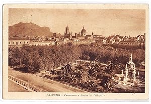 Palermo - Panorama e Statua di Filippo V.