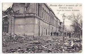 Messina dopo il terremoto del 28 dicembre 1908 - Fronte del Palazzo Prefettizio.