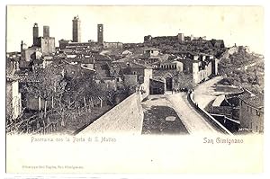 San Gimignano (Siena) - Panorama con la Porta di S. Matteo.