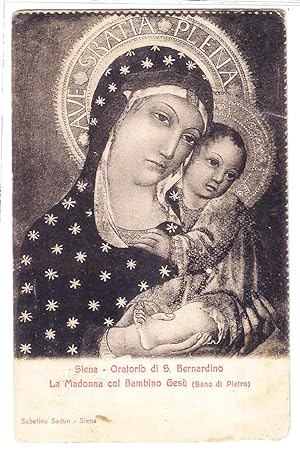 Siena - Oratorio di S. Bernardino - La Madonna col Bambino Gesù (Sano di Pietro).
