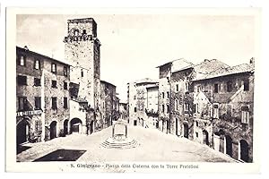 S. Gimignano (Siena) - Piazza della Cisterna con la Torre Pratellesi.