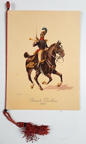 Calendario militare - Reggimento Piemonte Cavalleria - Esercito Italiano - 1957