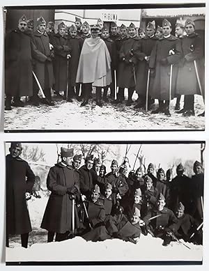 Coppia di foto di militari in uniforme invernale - ca. 1935