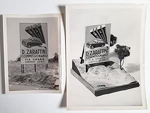 Cartellone pubblicitario concessionaria FIAT Zarattini - ca. 1950