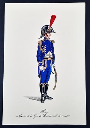 Lieutenant de vaisseau, 1810 - Uniformi francesi - Tempera di Tino Vescovo - 1975.