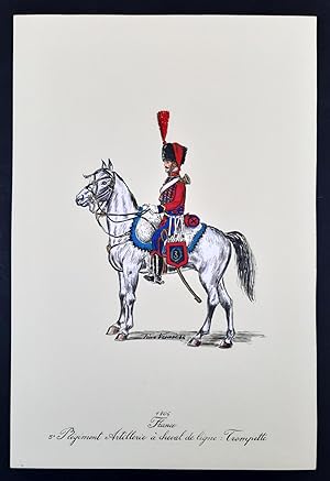 Trompette, 1806 - Uniformi francesi - Tempera di Tino Vescovo - 1974.