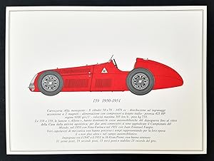 Stampe a colori di auto d'epoca - Alfa Romeo.