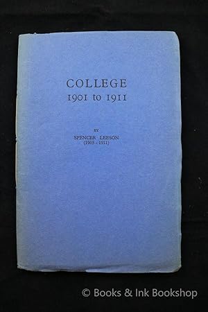 College 1901 to 1911 [Winchester College]