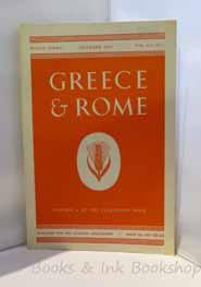 Greece & Rome, Second Series Vol. XIV, No. 2 (October 1967)