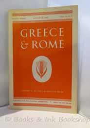 Greece & Rome, Second Series Vol. IX, No. 2 (October 1962)