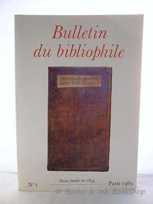 Bulletin du bibliophile 1989, No. 1