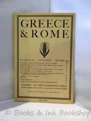 Greece & Rome, Vol. XXII, No. 66 (October 1953)