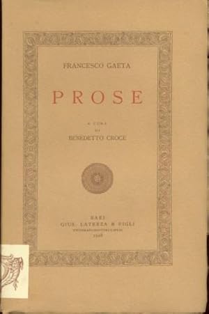 PROSE A CURA DI BENEDETTO CROCE