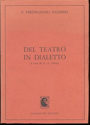 DEL TEATRO IN DIALETTO SAGGI E CRONACHE