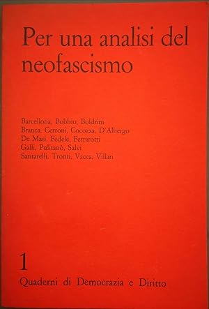Per una analisi del neofascismo