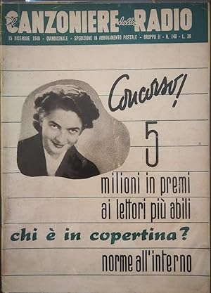 Canzoniere della radio n. 140 15 dicembre 1948