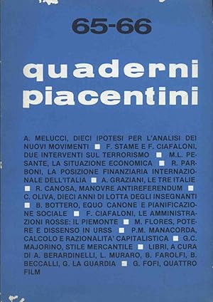 QUADERNI PIACENTINI 65-66