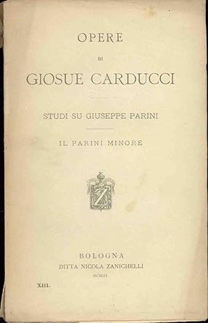 STUDI SU GIUSEPPE PARINI IL PARINI MINORE