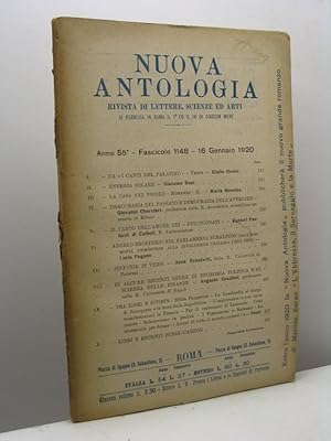 Nuova Antologia. Rivista di lettere, scienze ed arti, anno 55, fascicolo 1148, 16 gennaio 1920