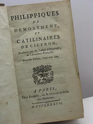 Philippiques de Demosthene, et Catilinaires de Ciceron