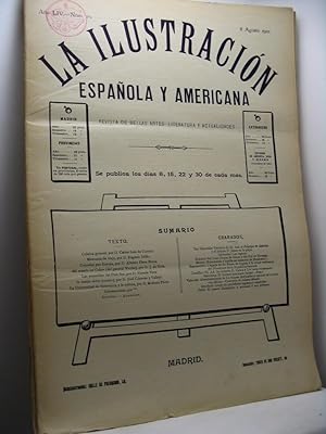 La Ilustracion Espanola y Americana. Revista de Bellas Arte, literatura y actualidades, año LIV, ...