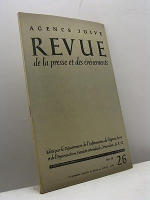 Agence Juive Revue de la presse et des événements, volume III, n. 26, 16 septembre 1952