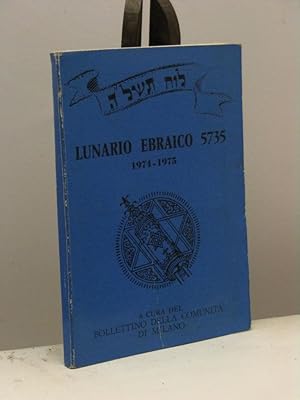 Lunario Ebraico 5735. 1974-1975