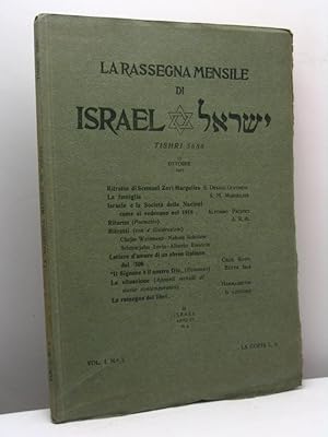 La Rassegna mensile di Israel, anno XI, n. 4 (vol. I, n. 1), ottobre 1925