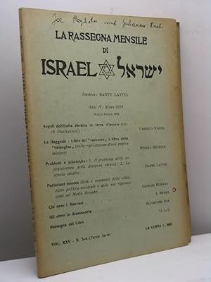La Rassegna mensile di Israel, volume XXV, n. 3-4 (terza serie), marzo-aprile 1959