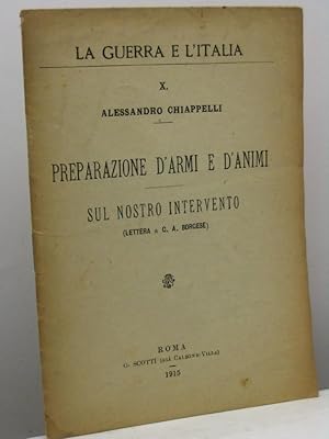 Preparazione d'armi e d'animi. Sul nostro intervento (lettera a G.A. Borgese)