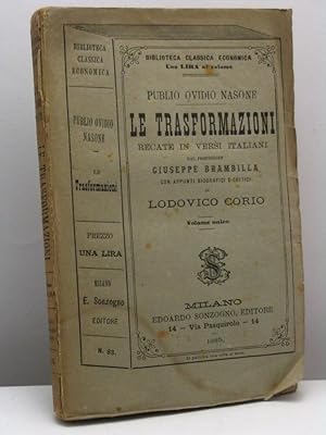 Le trasformazioni recate in versi italiani dal professore Giuseppe Brambilla con appunti biografi...