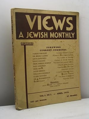 Views. A Jewish monthly, volume I, n. 1, aprile 1932